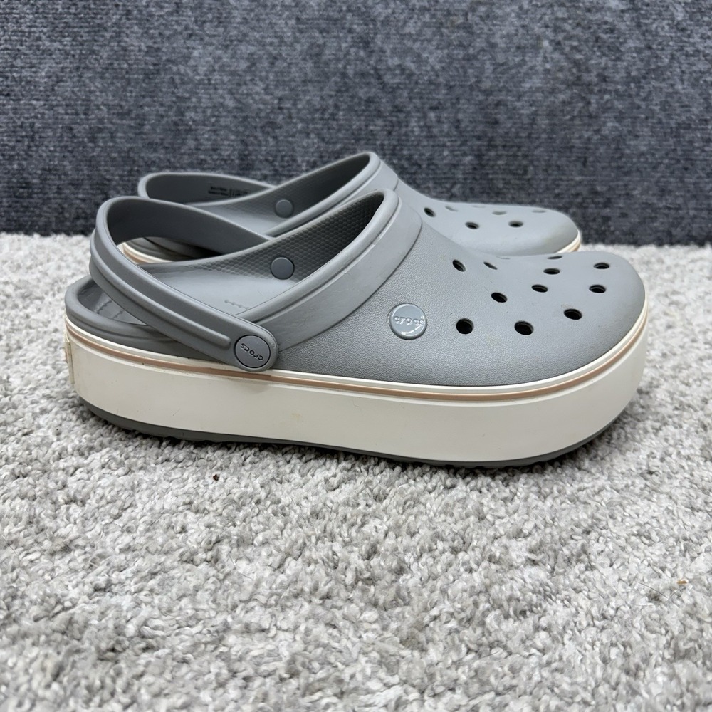 CROCS Women's Gray Platform Clogs